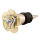 Yellow Glass Rose Wine Stopper